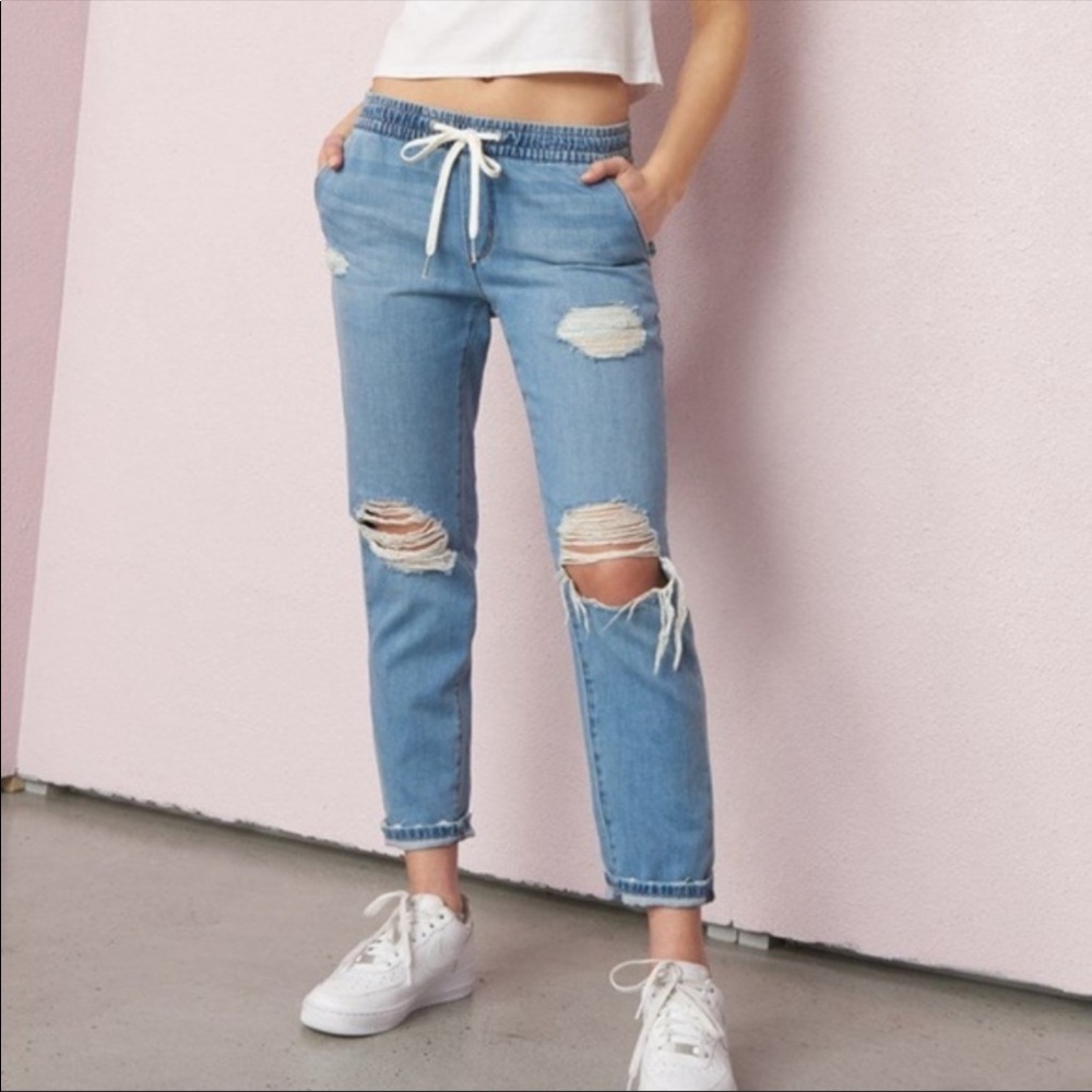 GARAGE Denim Distressed Jogger